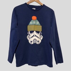 STAR WARS Stormtrooper Holiday Beanie Pajama Top Sleepwear Youth
